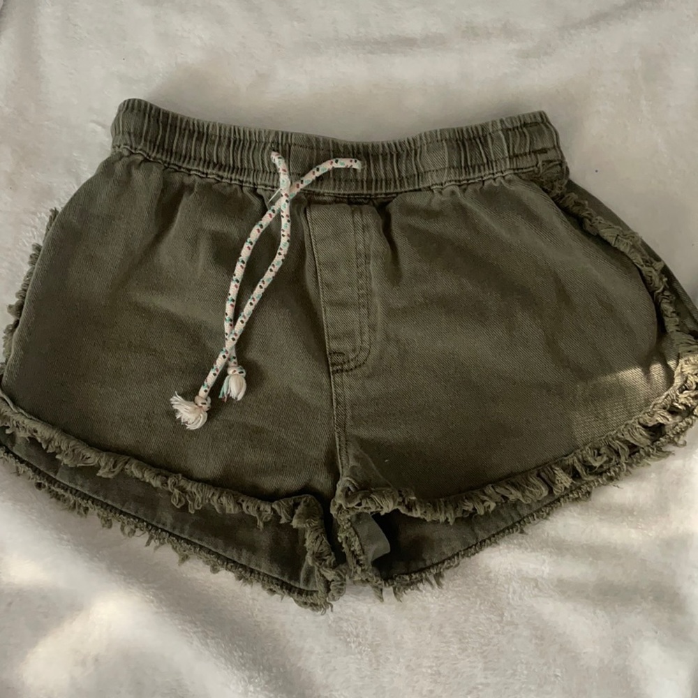Green Jean Shorts